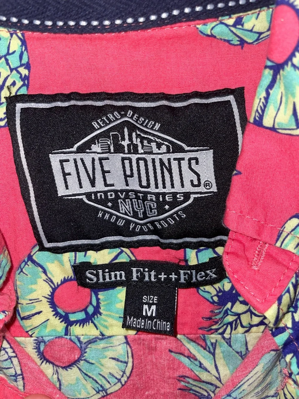 🍍Tropical Pineapple Print Button-Up Mens Shirt - Pink